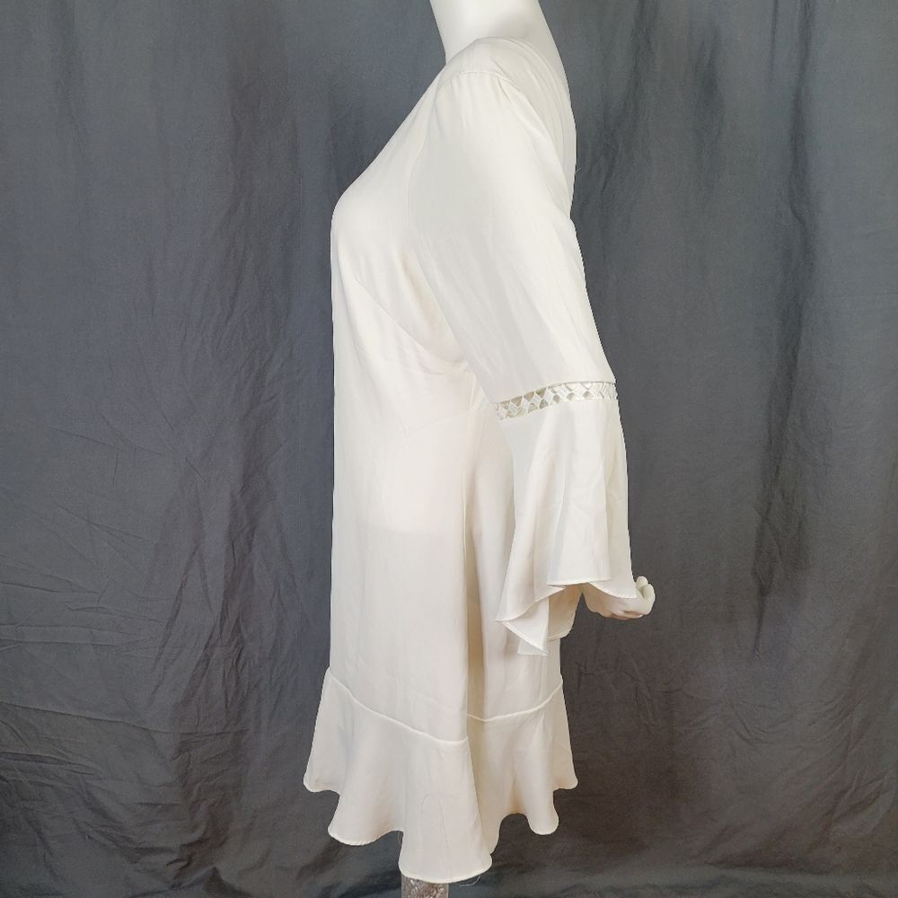 White House Black Market Lined Ivory Colored Dress Size 12 - Picture 2 of 8
